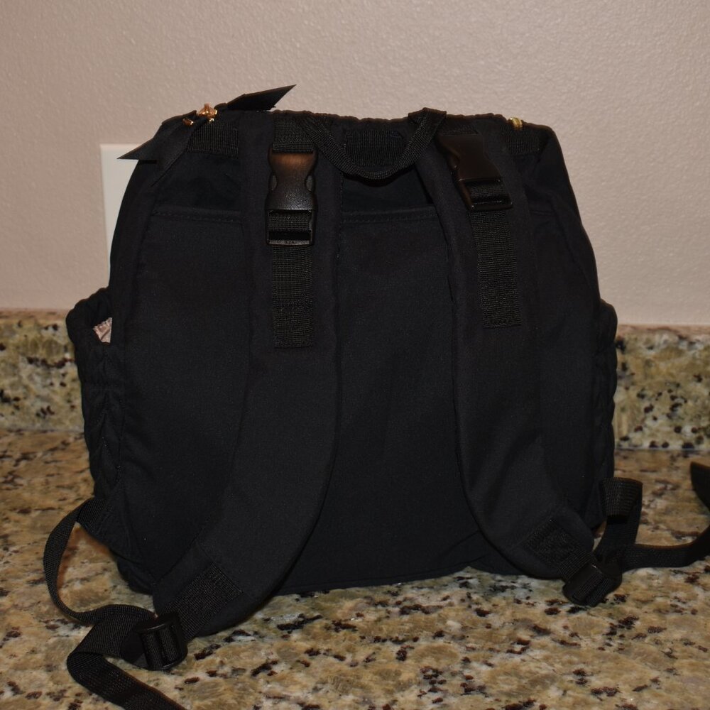 mommore Diaper Bag Backpack, Stylish Travel Baby Bag - (S-Black, Small-17L) - Picture 5 of 8